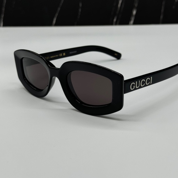 NEW GUCCI GG1719S 001 BLACK GREY WOMEN GUCCI SUNGLASSES - Picture 5 of 10